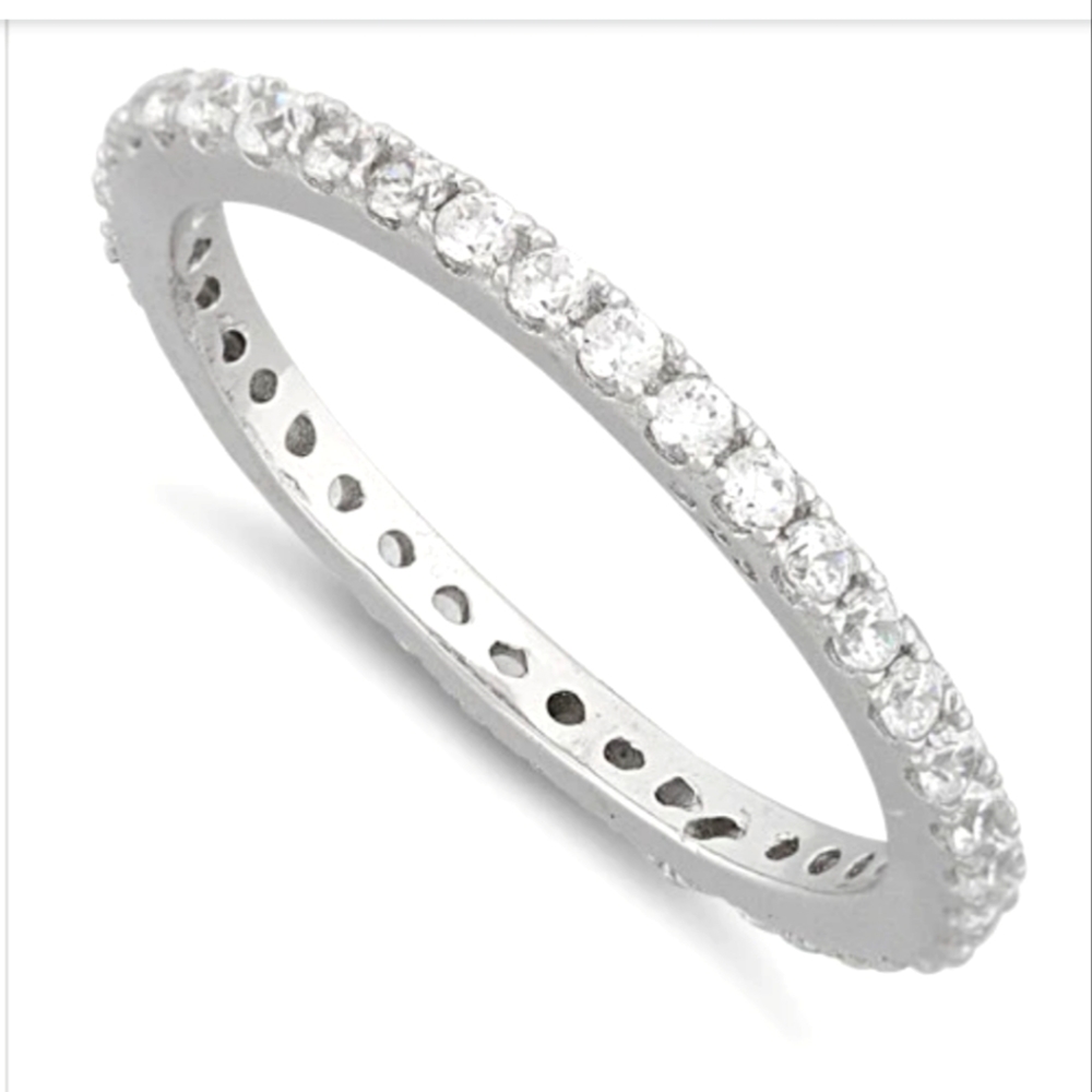 925 sterling silver ring with cz